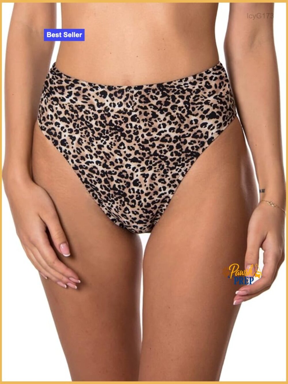High Cut Cheeky Bikini Bottom High Waisted Women Swim Bottom